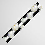 Striped Party Disco Ball black and white Table Runner Gallery Image 3