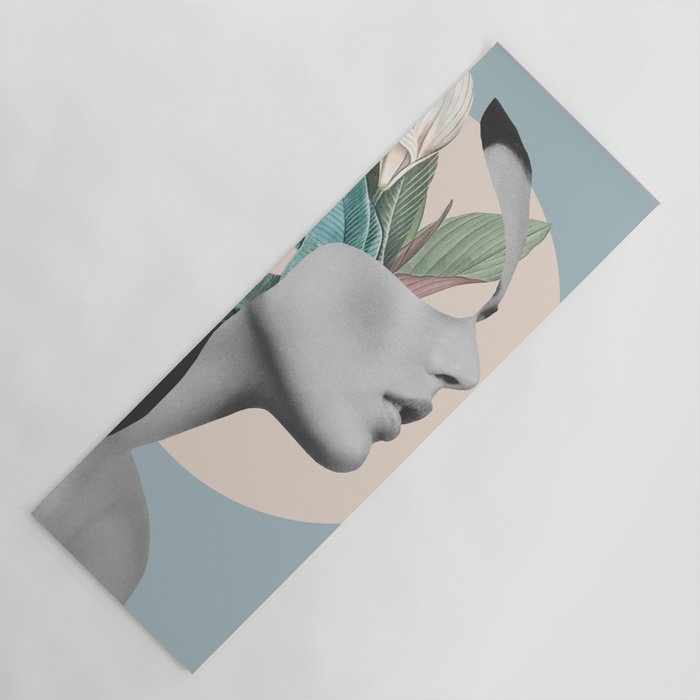 Floral Portrait /collage Yoga Mat Gallery Image 1