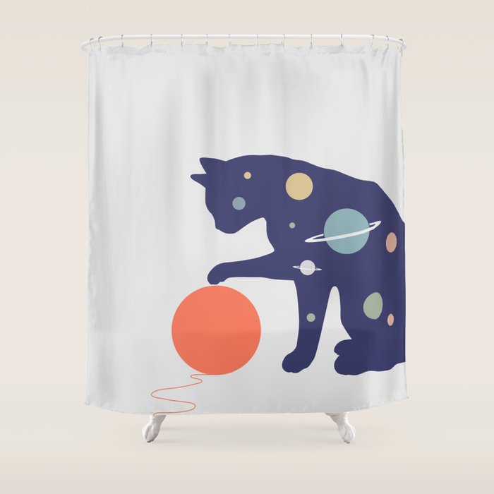 Cat Landscape 51 Shower Curtain Gallery Image 1