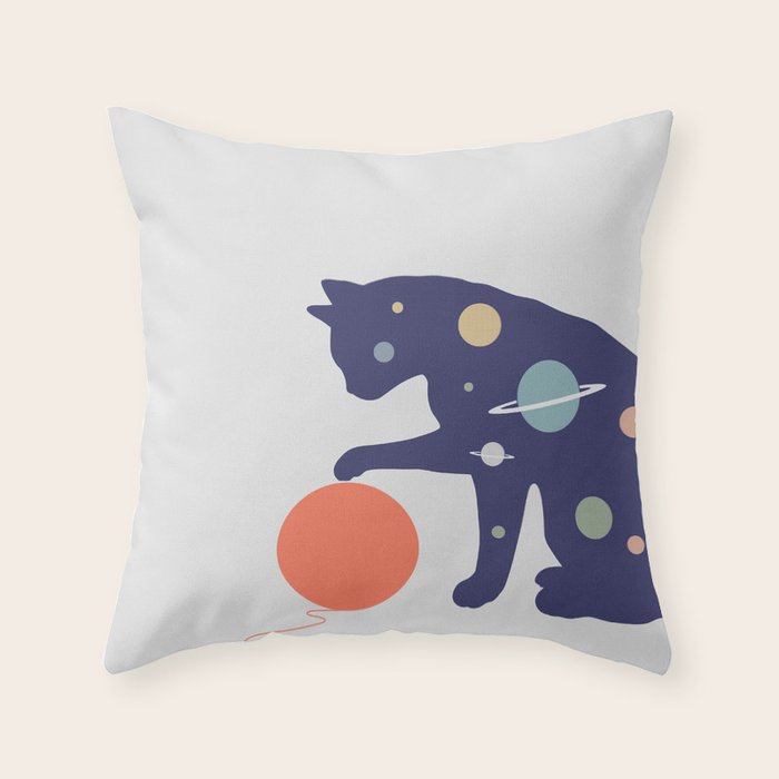 Cat Landscape 51 Throw Pillow Gallery Image 6