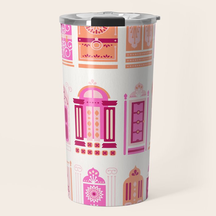 Moroccan Doors - Peach Palette Travel Mug Gallery Image 1