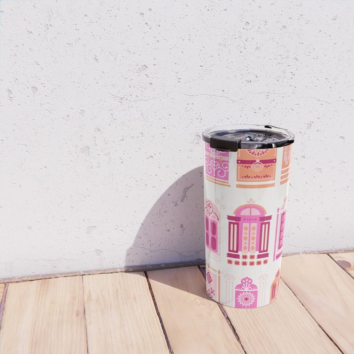 Moroccan Doors - Peach Palette Travel Mug Gallery Image 4