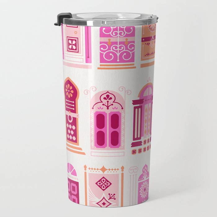 Moroccan Doors - Peach Palette Travel Mug Gallery Image 3
