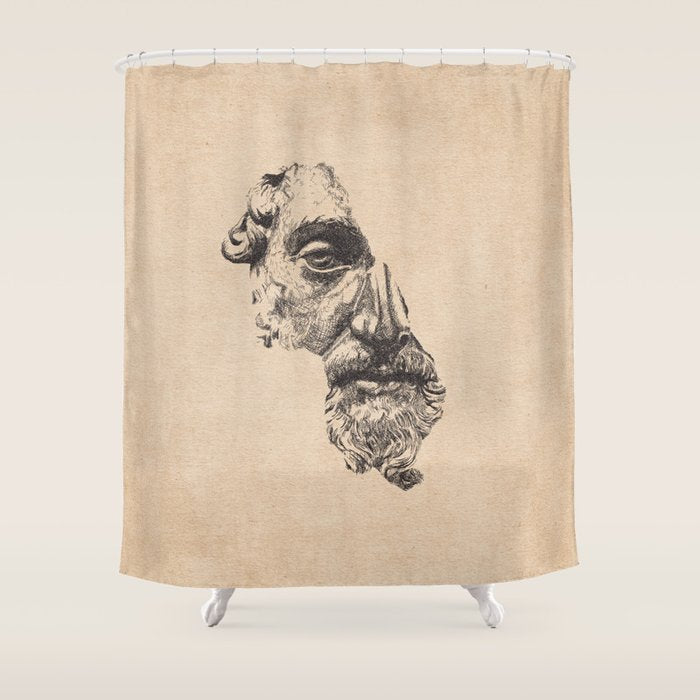 MARCUS AURELIUS ANTONINUS AUGUSTUS / Pencil Shower Curtain Gallery Image 1