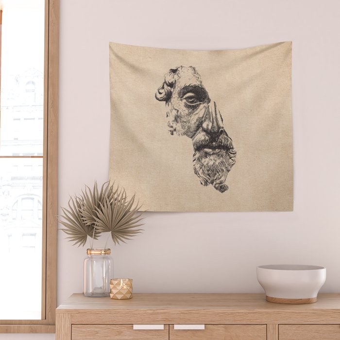 MARCUS AURELIUS ANTONINUS AUGUSTUS / Pencil Wall Tapestry Gallery Image 2
