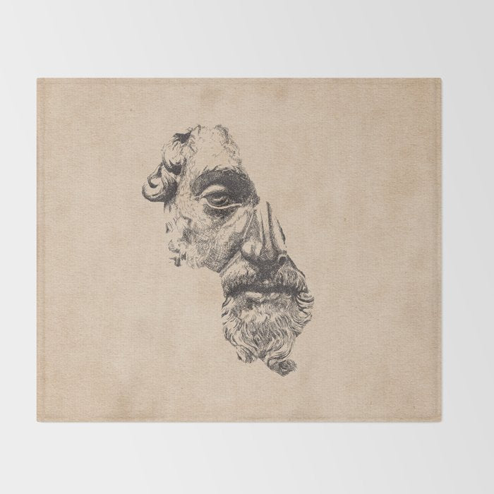 MARCUS AURELIUS ANTONINUS AUGUSTUS / Pencil Throw Blanket Gallery Image 2