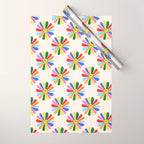 Smiley Hippie Daisy Wrapping Paper Gallery Image 1