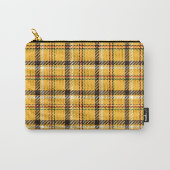 Vintage Yellow Tartan Plaid Pattern Carry All Pouch Gallery Image 1