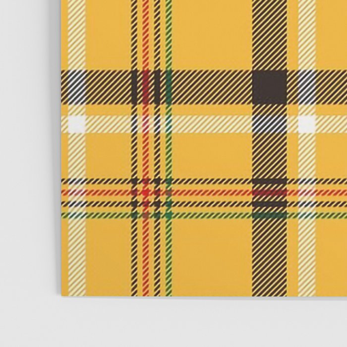 Vintage Yellow Tartan Plaid Pattern Poster Gallery Image 3