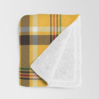 Vintage Yellow Tartan Plaid Pattern Throw Blanket Gallery Image 3