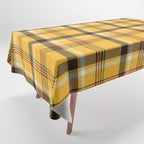Vintage Yellow Tartan Plaid Pattern Tablecloth Gallery Image 1