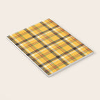 Vintage Yellow Tartan Plaid Pattern Notebook Gallery Image 3