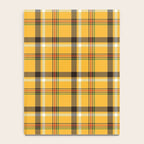 Vintage Yellow Tartan Plaid Pattern Notebook Gallery Image 4