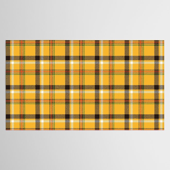 Vintage Yellow Tartan Plaid Pattern Tablecloth Gallery Image 2