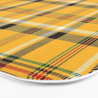 Vintage Yellow Tartan Plaid Pattern Bath Mat Gallery Image 3