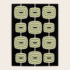 Mid Century Modern Decoration 236 Black Beige and Olive Green Poster Gallery Image 4