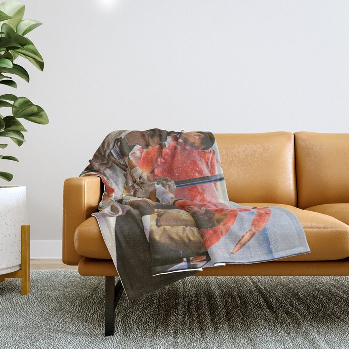Revenge of the Crabs Throw Blanket Gallery Image 1