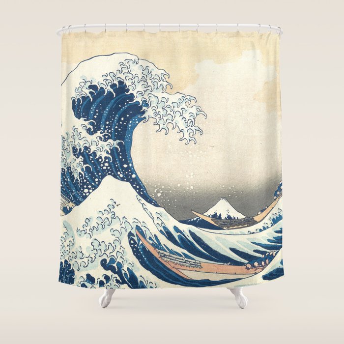 The Great Wave off Kanagawa Shower Curtain Gallery Image 1