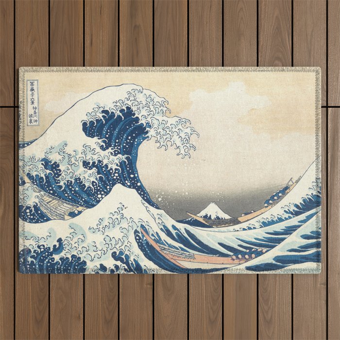 The Great Wave off Kanagawa Outdoor Rug Gallery Image 1