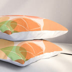 Sunny Oranges Tropical Fruit Illustration Pillow Sham Gallery Image 3