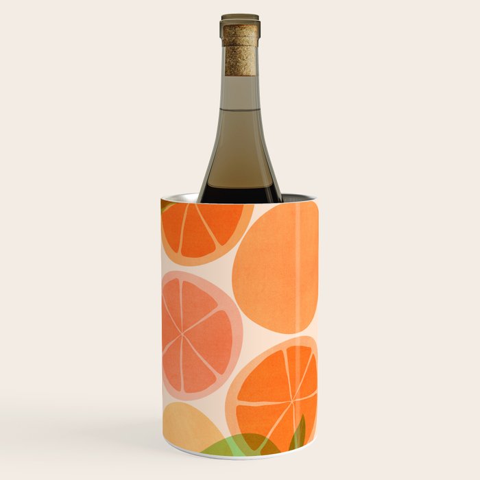 Sunny Oranges Tropical Fruit Illustration Wine Chiller Gallery Image 3