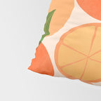 Sunny Oranges Tropical Fruit Illustration Pillow Sham Gallery Image 4