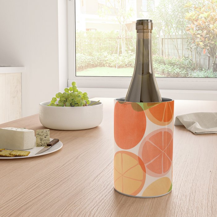 Sunny Oranges Tropical Fruit Illustration Wine Chiller Gallery Image 4