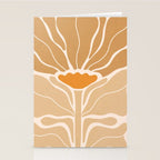 Modern Boho Art Nouveau Floral 2.1 Neutral Sand Stationery Card Gallery Image 2