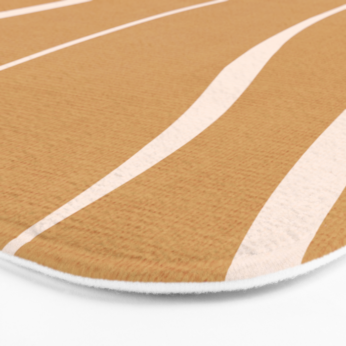 Modern Boho Art Nouveau Floral 2.1 Neutral Sand Bath Mat Gallery Image 3