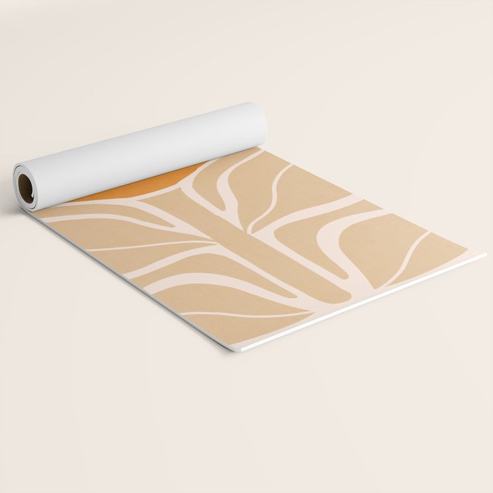 Modern Boho Art Nouveau Floral 2.1 Neutral Sand Yoga Mat Gallery Image 2