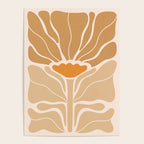 Modern Boho Art Nouveau Floral 2.1 Neutral Sand Poster Gallery Image 4