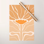 Modern Boho Art Nouveau Floral 2.1 Neutral Sand Wrapping Paper Gallery Image 1