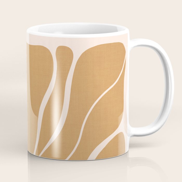 Modern Boho Art Nouveau Floral 2.1 Neutral Sand Coffee Mug Gallery Image 1
