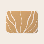 Modern Boho Art Nouveau Floral 2.1 Neutral Sand Bath Mat Gallery Image 1