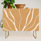 Modern Boho Art Nouveau Floral 2.1 Neutral Sand Credenza Gallery Image 1
