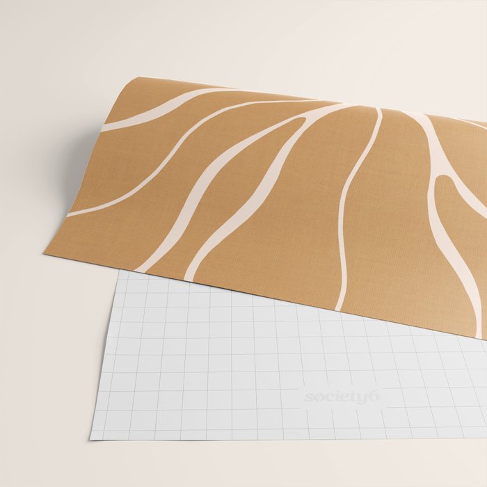 Modern Boho Art Nouveau Floral 2.1 Neutral Sand Wrapping Paper Gallery Image 2