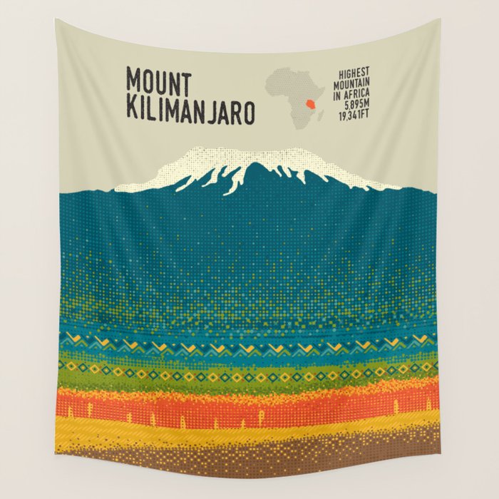 Mount Kilimanjaro Wall Tapestry Gallery Image 1