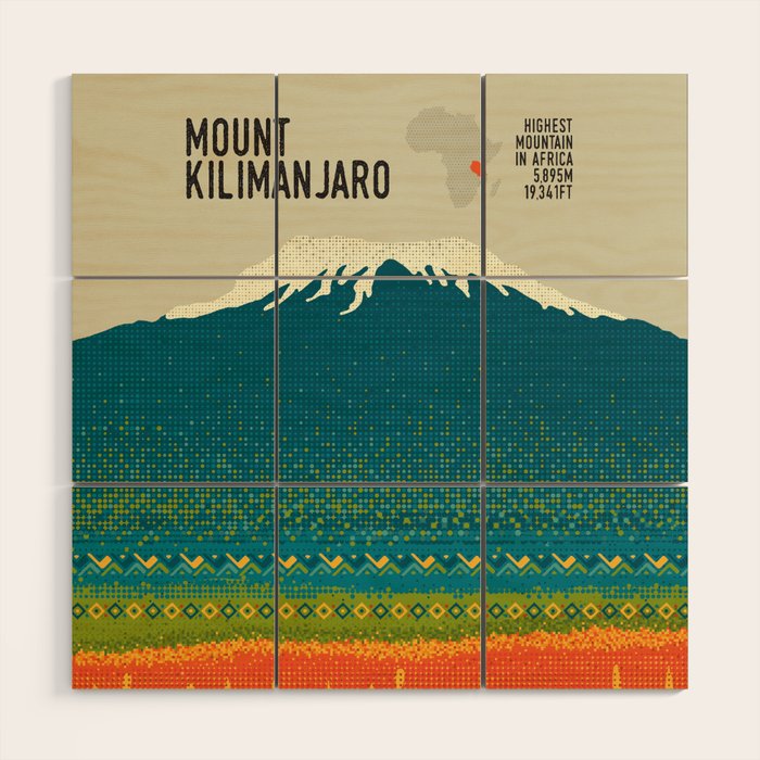 Mount Kilimanjaro Wood Wall Art Gallery Image 1