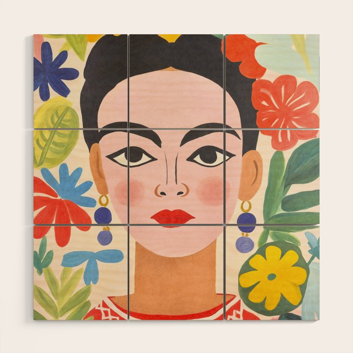 Garden Girl Summer Beauty Wood Wall Art Gallery Image 1