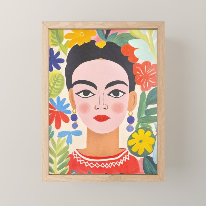 Garden Girl Summer Beauty Mini Art Print Gallery Image 1