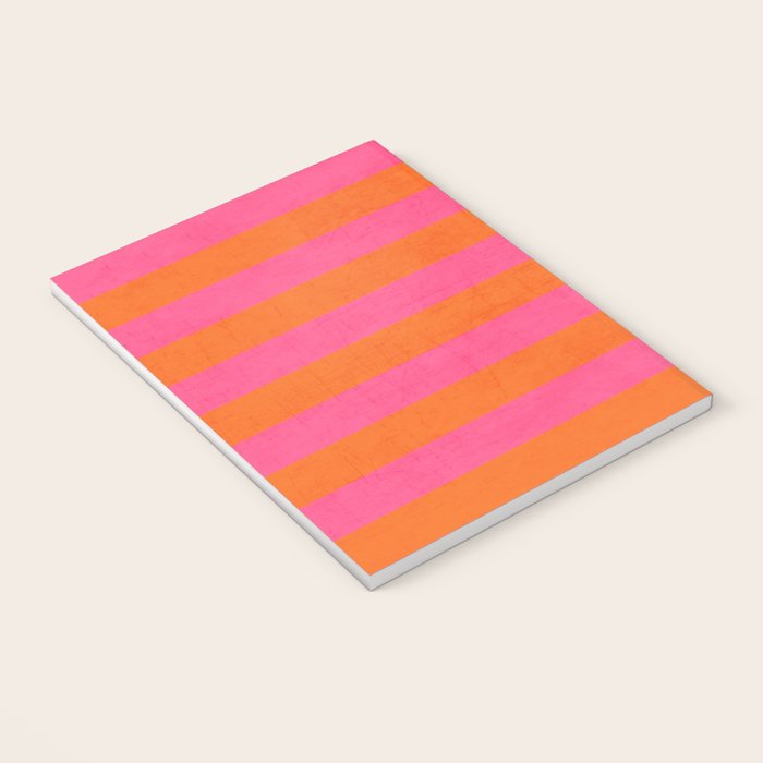 hot pink and orange stripes Notebook Gallery Image 3