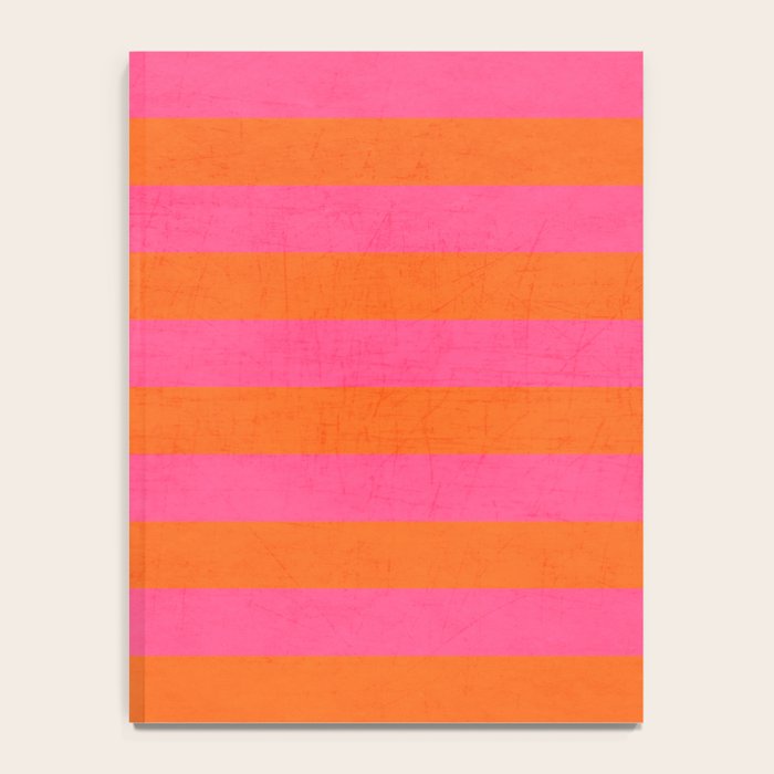 hot pink and orange stripes Notebook Gallery Image 4