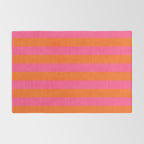 hot pink and orange stripes Rug Gallery Image 2