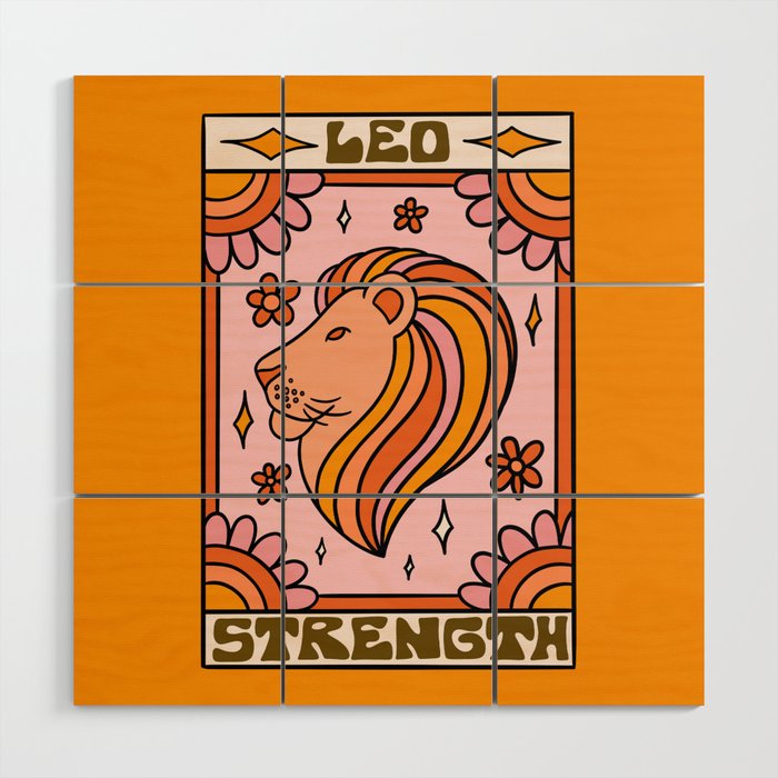 Leo Tarot Card Wood Wall Art Gallery Image 1