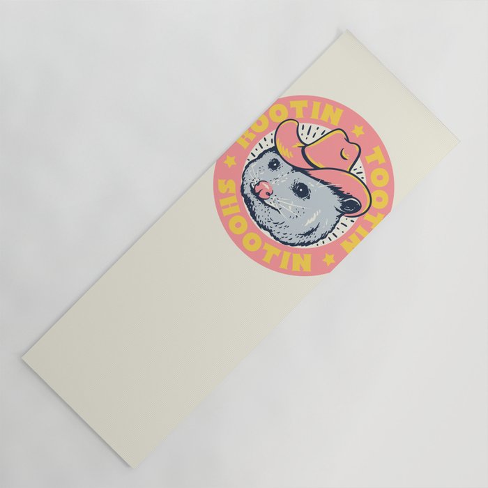 Possum Rootin Tootin Shootin | Pink Yoga Mat Gallery Image 1