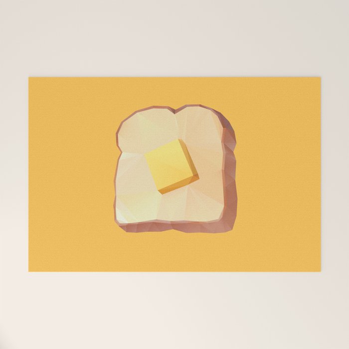 Toast with Butter polygon art Welcome Mat Gallery Image 1