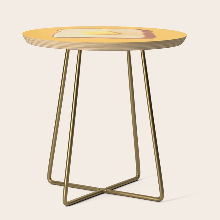 Toast with Butter polygon art Side Table Gallery Image 1