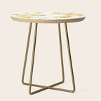 Yellow Cosmos Flowers Side Table Gallery Image 1
