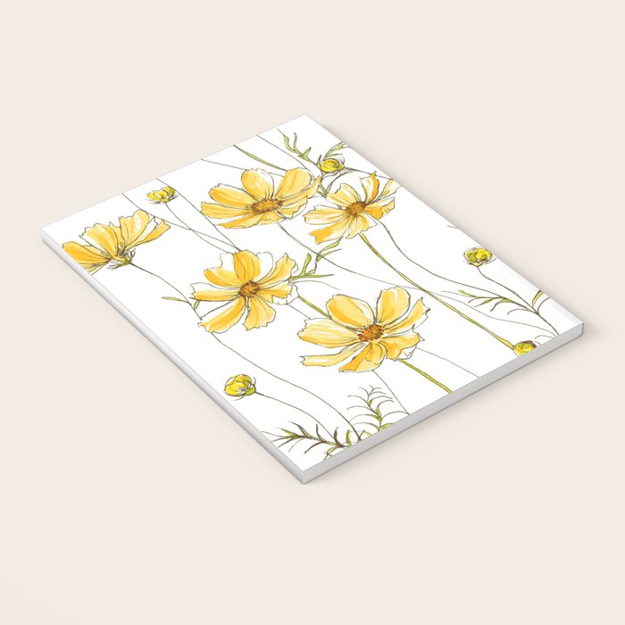 Yellow Cosmos Flowers Notebook Gallery Image 3