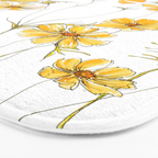 Yellow Cosmos Flowers Bath Mat Gallery Image 3